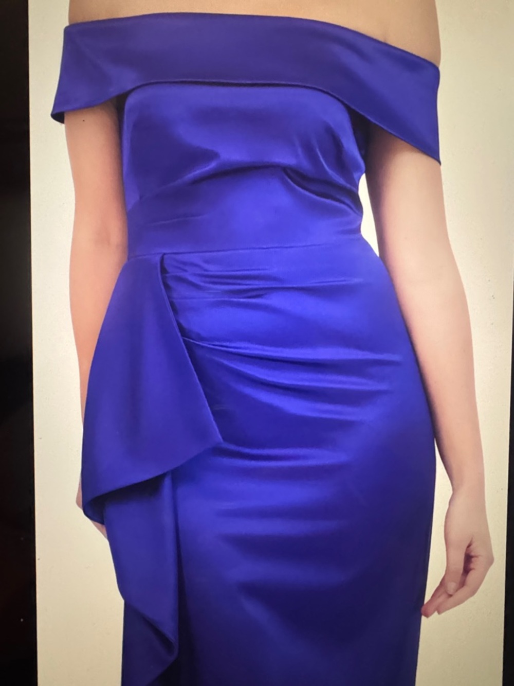 Eliza J Royal Blue Satin Dress